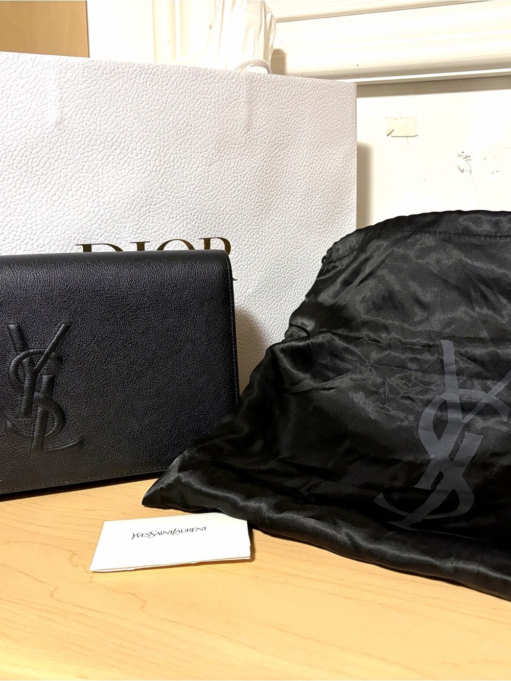 YSL Yves Saint Laurent Belle de Jour Clutch Black - Picture 5 of 5
